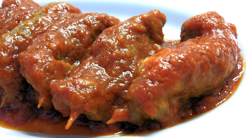 Involtini al sugo di pomodoro